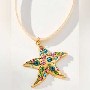 Anthropologie Frasier Sterling Bora Bora Necklace - 14 k gold plated